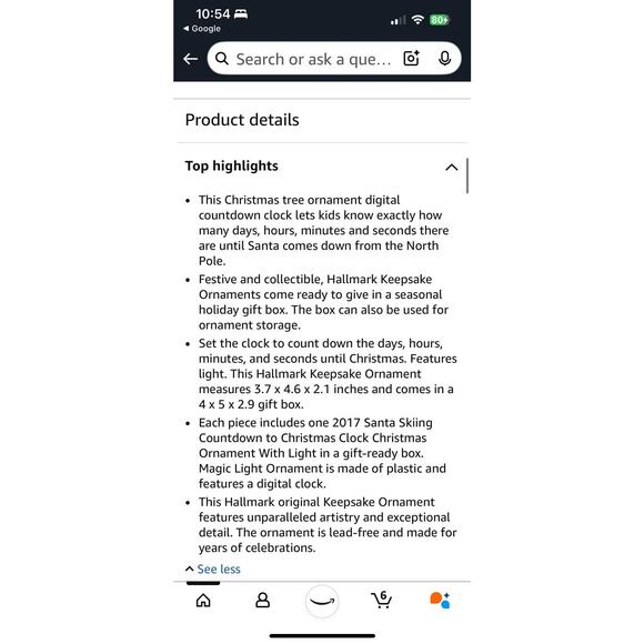 Hallmark Keepsake 2017 Countdown To Christmas Clock Ornament Santa Claus In Box - Picture 12 of 12